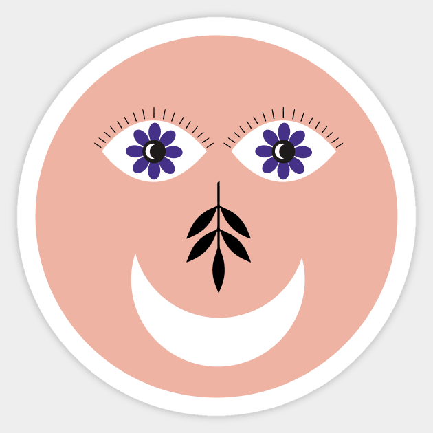 happy face nature humor happiness smile smiling face nature lovers camping flowers Sticker by sugarcloudlb-studio